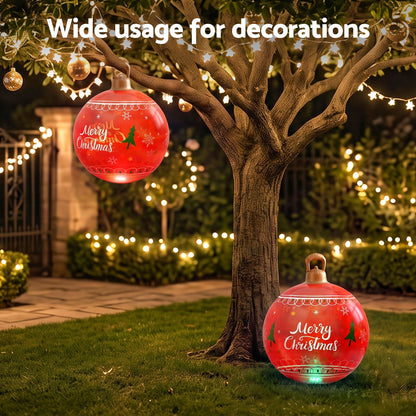 Jingle Jollys Christmas Inflatable Ball 60cm Led Illuminated Xmas Decoration Red
