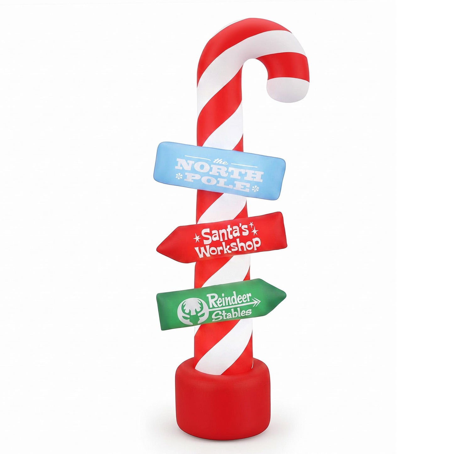 Jingle Jollys Christmas Inflatable Candy Pole 2.4M Illuminated Decorations