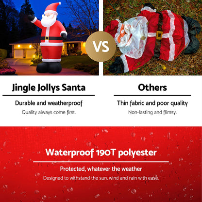 Jingle Jollys Christmas Inflatable Santa 5M Illuminated Decorations