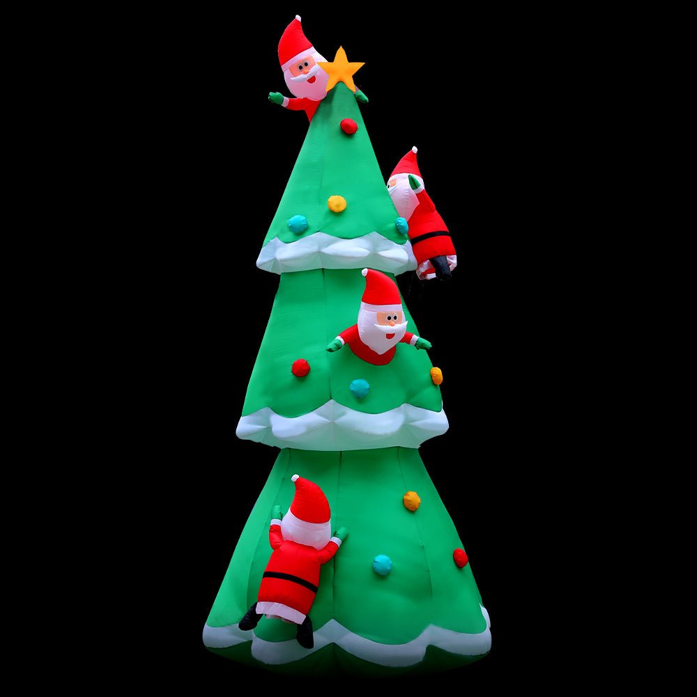5M Christmas Inflatable Santa on Christmas Tree Xmas Decor LED-Occasions > Lights-Dropli