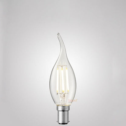 4W Flame Tip Candle Dimmable LED Bulb (B15) Clear in Natural White-Candle Bulbs-Liquidleds