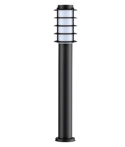 Borda Louvred Bollard Light Long 304 Stainless Steel Black IP44 - BORDA5-Bollard Lights-CLA Lighting