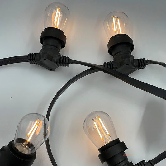 Dimmable Low Voltage 18M LED Festoon Kit at 90 cm intervals-Festoon String-Liquidleds