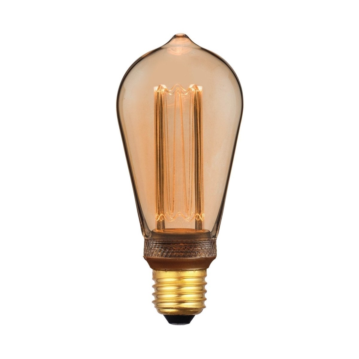 3.5W LED Dimmable Pear ST64 Shape Retro Vintage Filament Globe 1800K - B22/E27 Domus, GLOBES, domus-lrf-st64