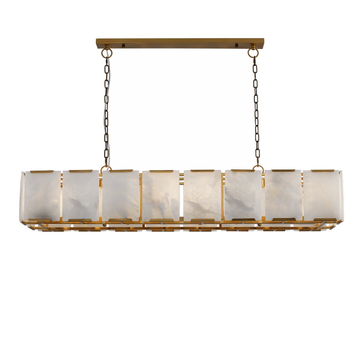 Florence Alabaster Pendant - Linear Antique Brass--CAFE Lighting & Living