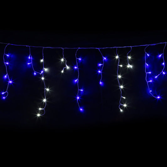 800 LED Christmas Icicle Lights White and Blue-Occasions > Lights-Dropli